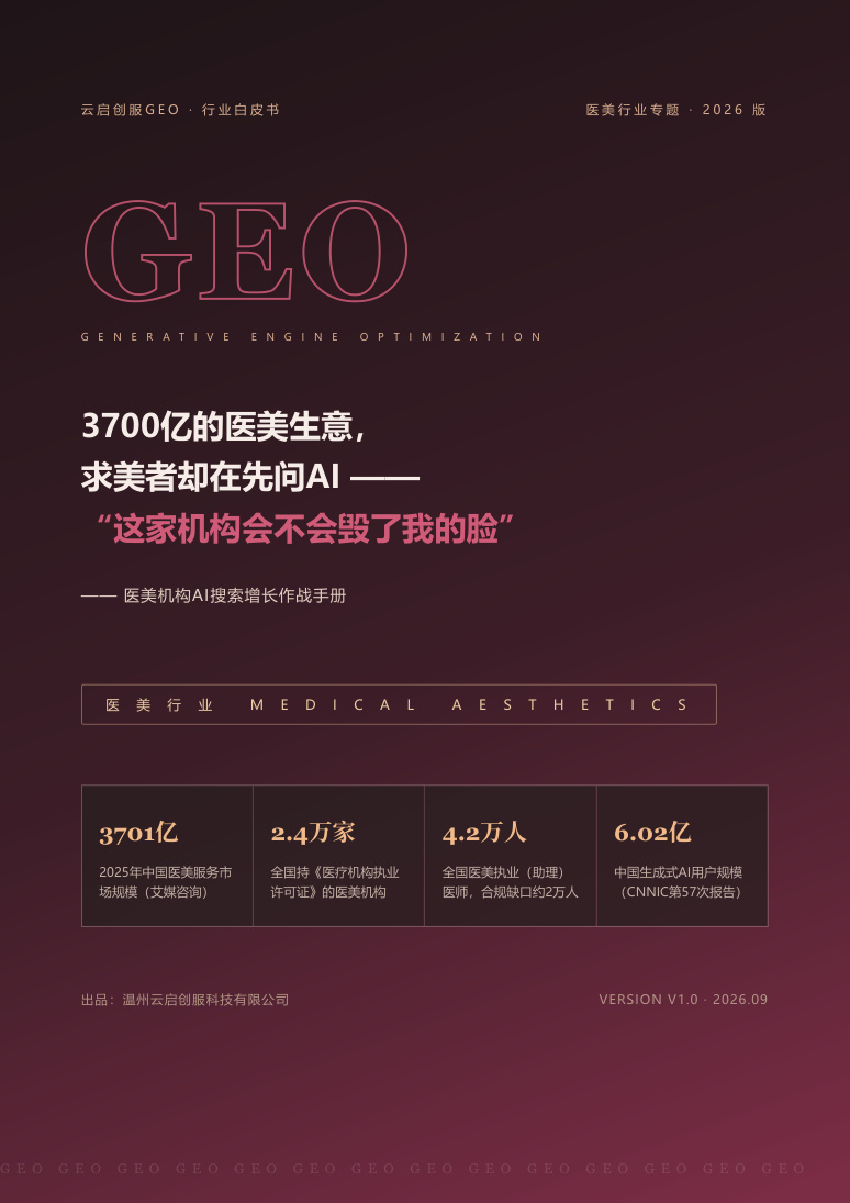 医美行业 GEO 白皮书封面